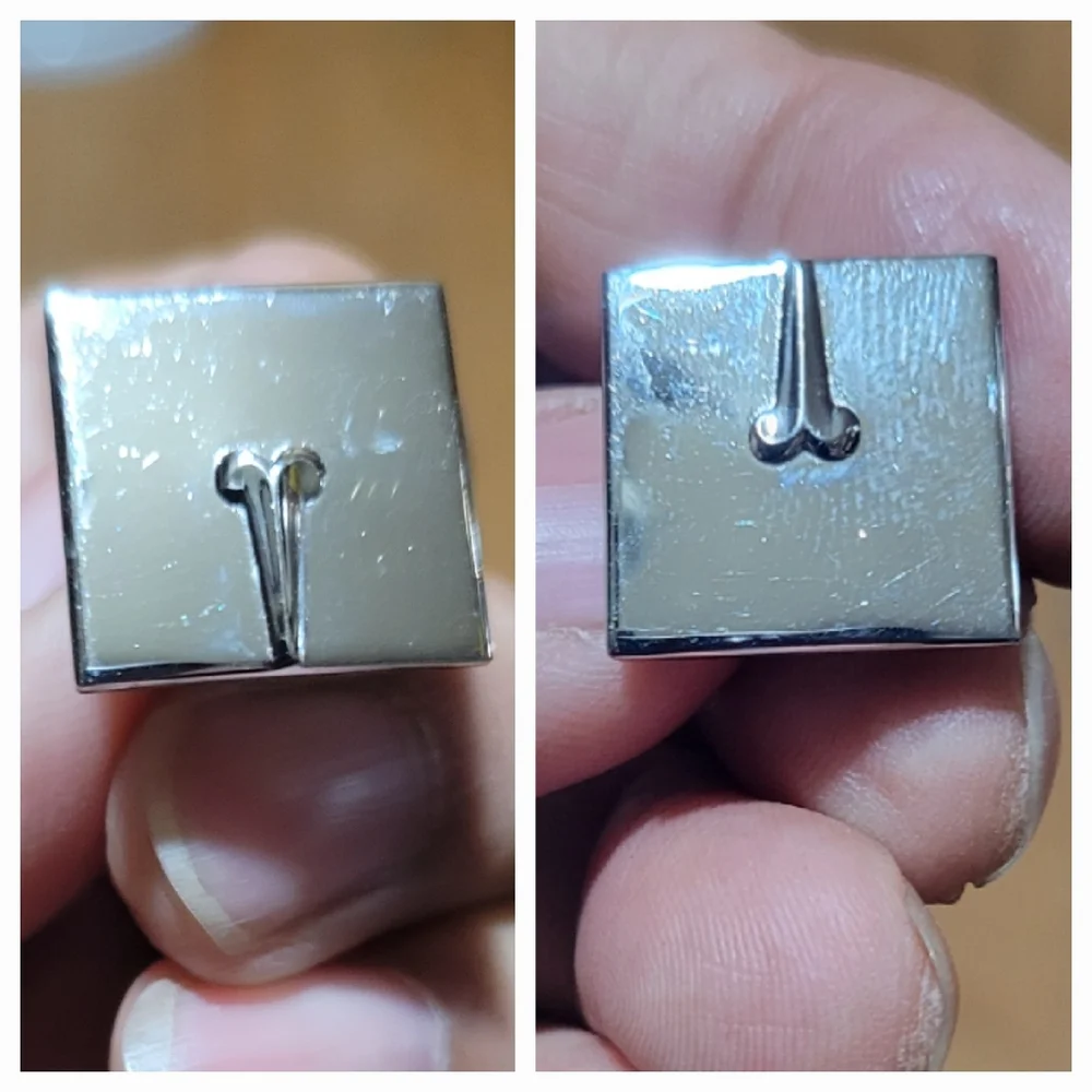 Swank Brand Vintage Silver Tone Metal Cufflinks